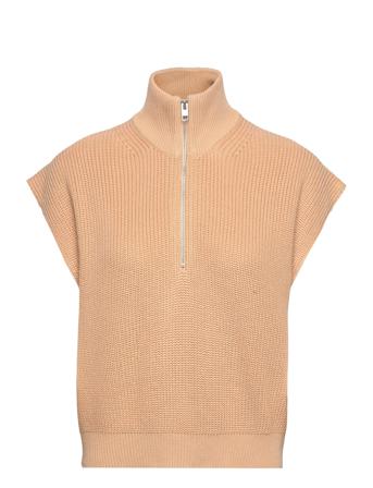 Jxflorence Twist Half Zip Vest Knit Sn JJXX Beige