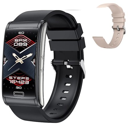 E600 ECG Smartwatch för män, icke-invasiv blodglukos, pulsmätare, blodtrycksmätare, sportstegräknare, smartwatch för kvinnor Android