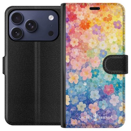Kompatibel Tegnebogsetui til Apple Apple iPhone 17 Pro Cactus and Friends – RainbowBloom