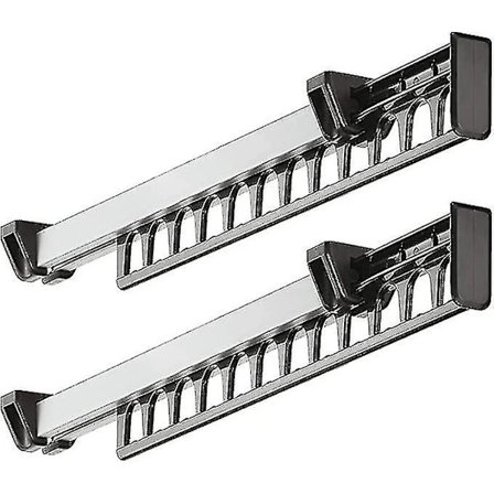 [CA] Garderobestang Utskjutbar Uttrekkbar Garderobe For Kleshengere Støtte For 12 Hengere Lengde 315 mm Sett Med 2