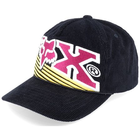 Fox - Burm Hat Black Dad Cap Unconstructed Black Cap - @ Hatstore