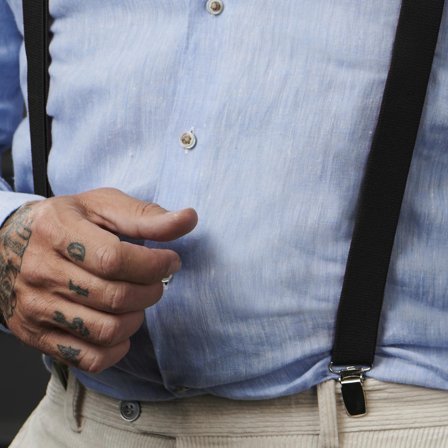 Black Slim Clip-On Suspenders for Men - Clip-on braces & suspenders