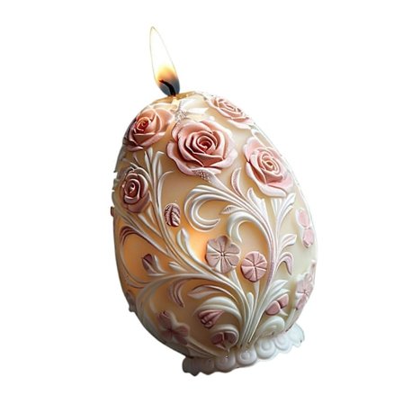 Silikoneforme Rose Blomst Lysforme Epoxy Resin Forme Støbeforme Påske Relief Æg Gipsforme Flerfarvet[D]