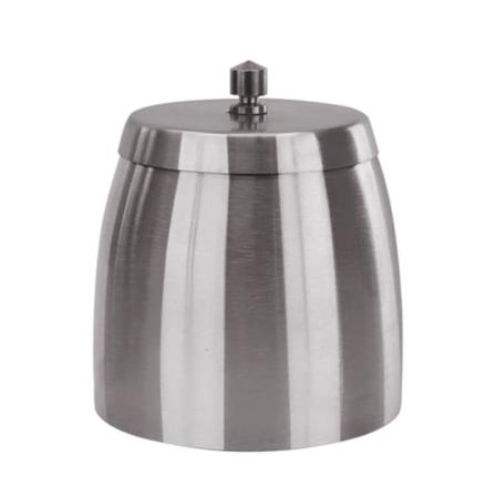 Ulkoilmatuhkakuppi kannella Design-tuhkakupin ulko- ja sisätoimisto ruostumattomasta teräksestä tuulenpitävä tuhkakuppi liukumattomalla pohjalla 