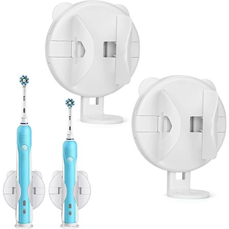 2 st eltandborsthållare, väggmonterad självhäftande eltandborste