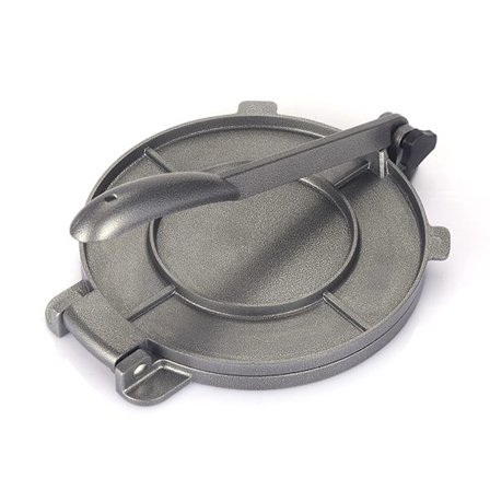 20 cm Tortillapresse i støpejern, Roti-maskin, Ergonomisk håndtak, Gave til matlaging