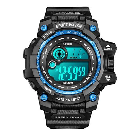 Nye Mænd LED Digitale Ure Luminous Fashion Sport Vandtætte Ure Til Mænd Dato Hær Militær Ur Relogio Masculino Blue
