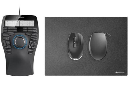3Dconnexion SpaceMouse Enterprise Kit 2 3D mus SpaceMouse Enterprise, CadMouse Pro Wireless og CadMouse Pad