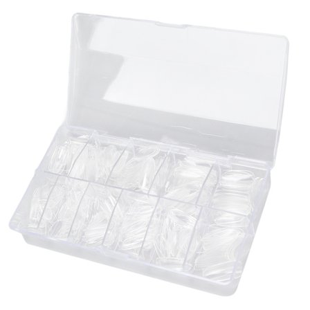 Transparenta Ultratunna Icke-markerande Korta Ovala Nagelspetsar