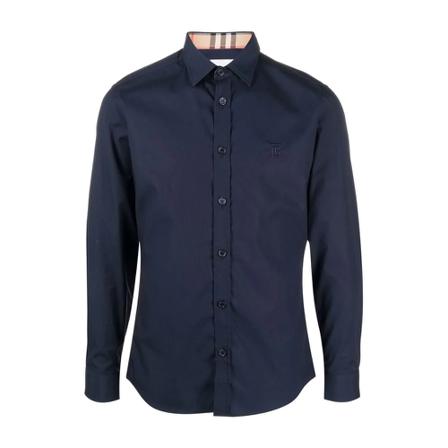 Burberry, Shirts Blauw, Heren, Maat:L,elastaan