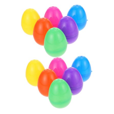Förpackning med 12 Äggdekoration Påskägg för Leksaker för Barns Bang Leksaksäggautomat Äggfyllning för Leksaker Färgglatt Påskägg Påskägg Pla[D]