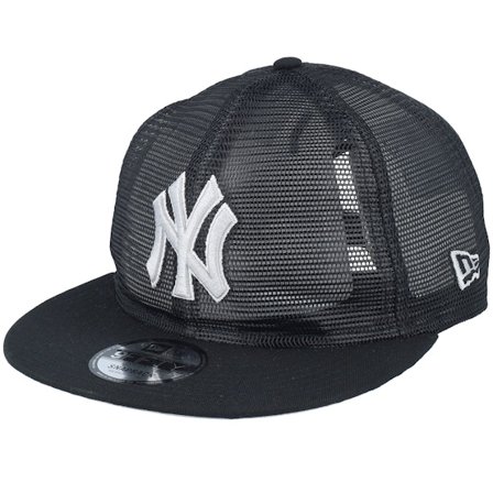 New Era - MLB Preto trucker Boné - New York Yankees Embroidered Mesh 9FIFTY Black Trucker @ Hatstore