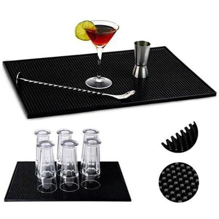 /Hc/Oppvaskmatte / Barmatte - Tørkematte for Oppvask - 45x30cm Svart