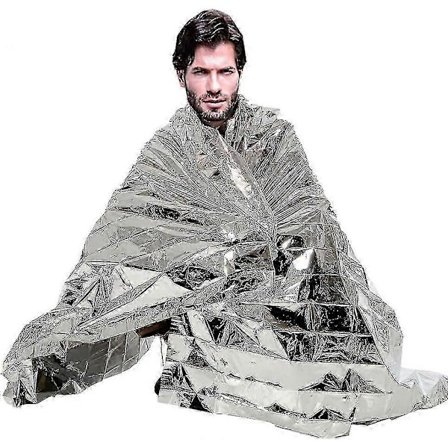 10 Stycken Nödfilt Vikbar Silver 210x160cm Silver + Silver