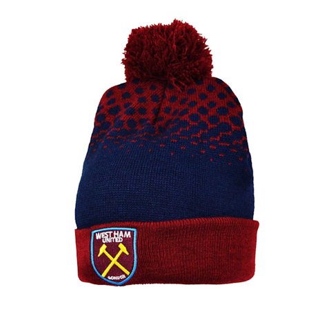 West Ham United FC Unisex Fade Bobble Hat One Size Burgundy