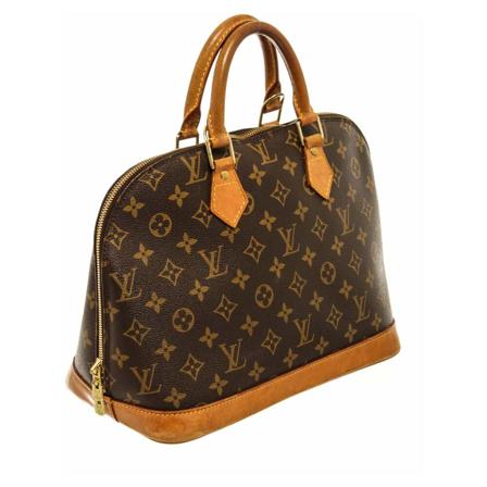 Louis Vuitton Vintage Pre-owned Louis Vuitton Brown Monogram Canvas Alma GM Satchel Väska brun, Dam Vintage Väskor, Dam, Storlek: ONE SIZE