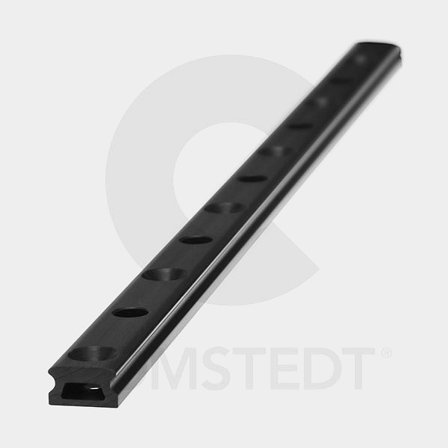 Skena 1 förborrad 1,5m, svart