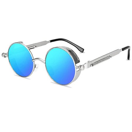 Vintage Polarized Steampunk Sunglasses Mens Round Sun Glasses Stylish