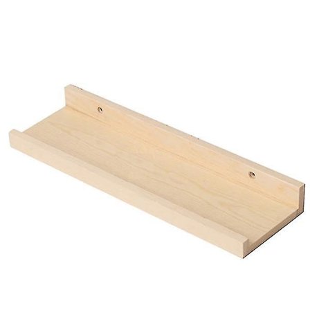 Dekorativ väggmonterad hylla i trä, multifunktionell flytande hylla