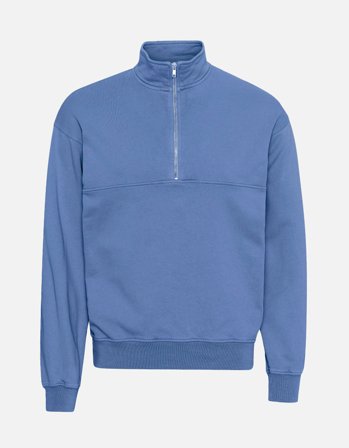 Organic Quarter Zip - Sky Blue - L