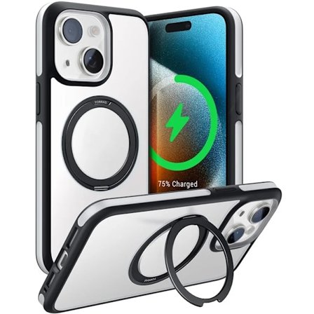 TORRAS Mobilskal till iPhone 15 Magsafe Ostand R Fusion - Svart