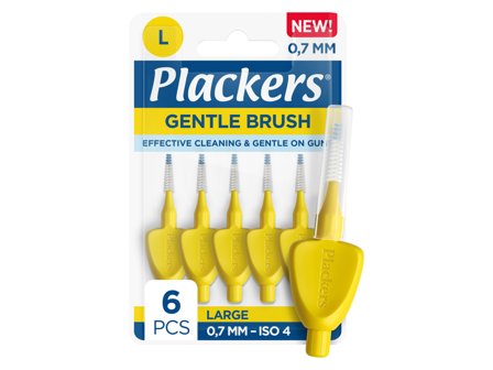 Plackers Gentle Brush Mellomromsbørste Large, 0,7 mm, 6 stk.