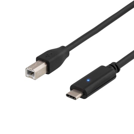 Deltaco USBC-1016 - USB type C-kabel - 24 pin USB-C til USB-type B - 2 m