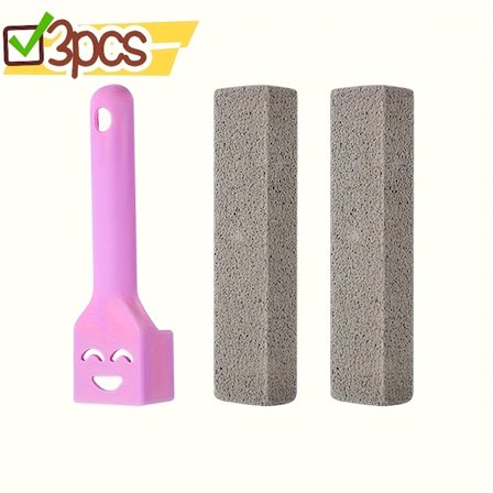 3 st, Pimpsten Rengöringsstav med Handtag