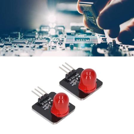 10 st LED-moduler 10mm 3.3V‐5V Dekorativt ljusbräda Chiplampa för hemdekoration MRB050A Röd