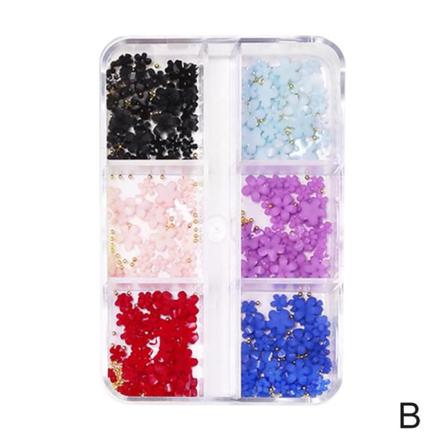 Mixed 3d Pearl Flowers Nageldekoration Crystal Metal Bead Acryli