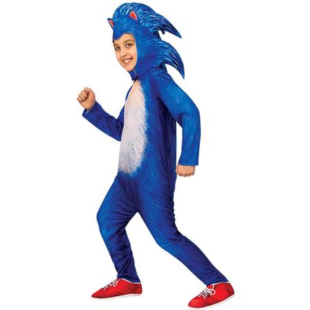 Sonic The Hedgehog Cosplay Kostyme Klær For Barn Gutter Jenter zy - Perfet Jumpsuit+huva+handske 5-6 år = EU 110-116