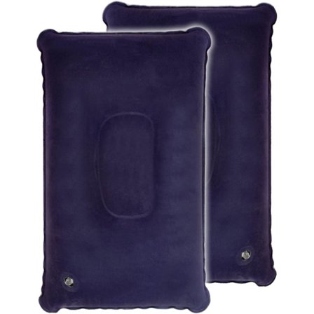 2 x Foldbar Luftmadrass Pute, for Reise, Bil, Buss,