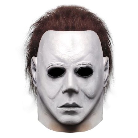 Halloween Michael Myers Maske, Horror Horror Hit Film Spil Ansigt Hovedbeklædning med Hår Fuld Hoved Maske Kostume
