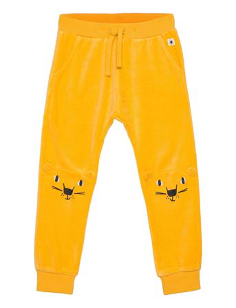 Trousers Velour Face Emb At Kn Yellow Lindex