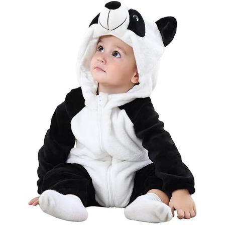 Unisex vauvan eläinpuku talvi syksy flanelli huppuhaalari cosplay( Koko,väri : 100cm-panda