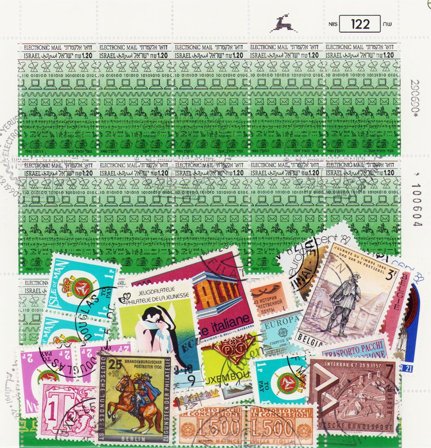 Post/frimærker - Frimærkepakke - Stemplet