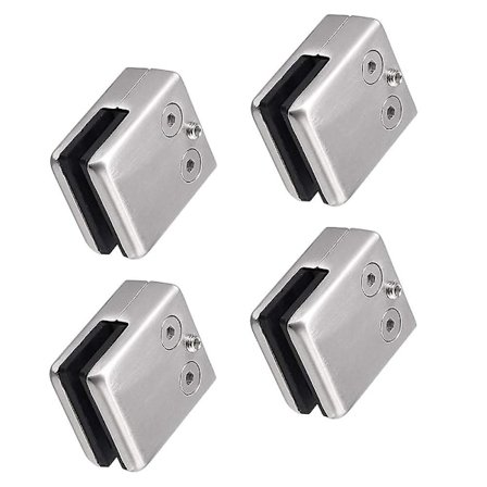 4-pack 304 Rostfria Glasfästen - Lämpliga för 8-10mm Glas - Justerbart Glasfäste