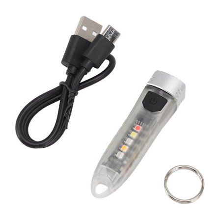 Mini nøglering lommelygte bærbar mini USB genopladelig KLB