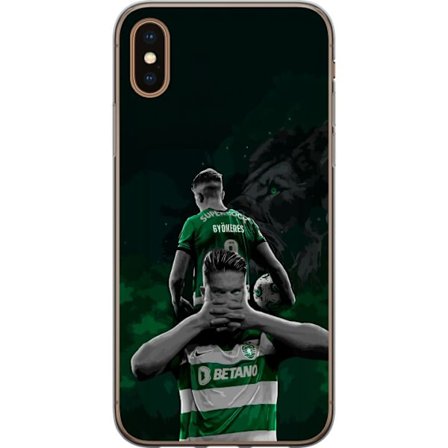 Yhteensopiva Puhelinkuori Apple iPhone X Neonmotiivi, jossa teksti "Gaming is in my DNA" sinisenä ja punaisena tiiliseinällä, jossa loistava DNA-spira