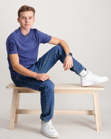 Polo Ralph Lauren Big Pony Cotton Jersey Tee Blå T-skjorter Gutt - Kids Brand Store