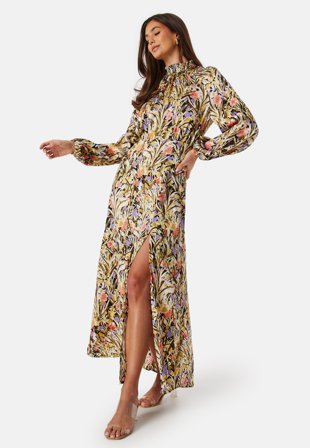 Bubbleroom Occasion Nagini Printed Dress Yellow / Patterned Klær