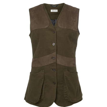 Chevalier W's Elemore Moleskin Shooting Vest Forest Green