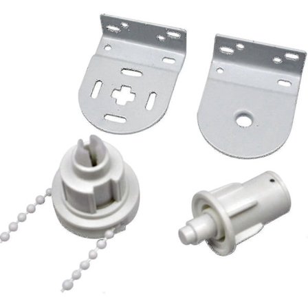 Reparasjonssett for rullegardin, komplett med 32 mm rullegardinmekanisme, rullegardinkjede og metallfeste for rullegardin, maksimal belastning 5 kg (
