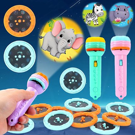 Bildprojektor Ficklampa Pedagogisk Lärande Läggdags Kul Leksak Projektor Ficklampa Kompatibel med Barn