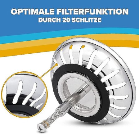 79/82 mm Blanco-altaalle sopiva säädettävä keittiöallastiskivuodon suodatin Ruostumattomasta teräksestä valmistettu allastiskivuodon suodatin 