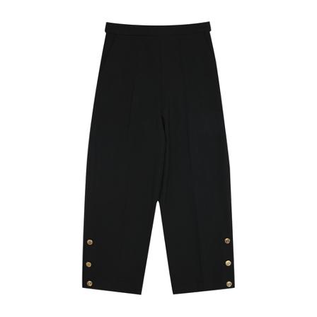 Elisabetta Franchi, Wide Trousers Zwart, Dames, Maat:S
