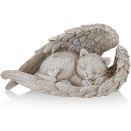 1 stk engel katt minnesmerke statue, minnes din tapte pels