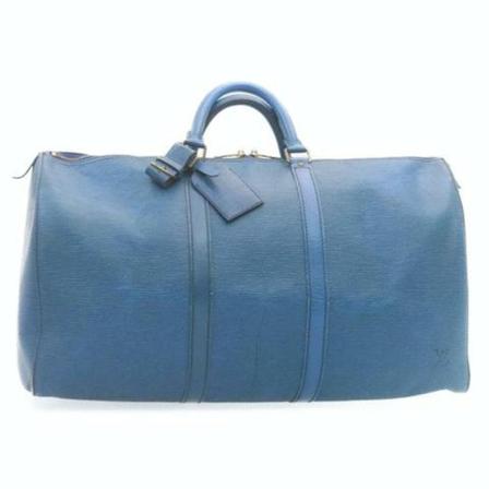 Louis Vuitton Vintage, Pre-owned Keepall 50 Bag Blauw, Dames, Maat:ONE Size
