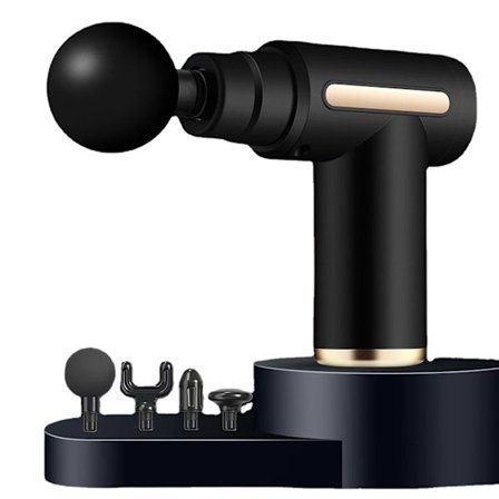 Muscle Massage Gun, Deep Tissue Massager with 6 Speeds and 4 Massage Heads