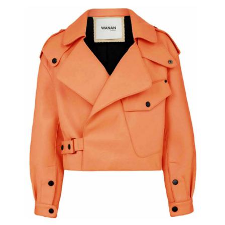 Wanan Touch Ilaria Jakke Lambskin Leather Orange, Dame